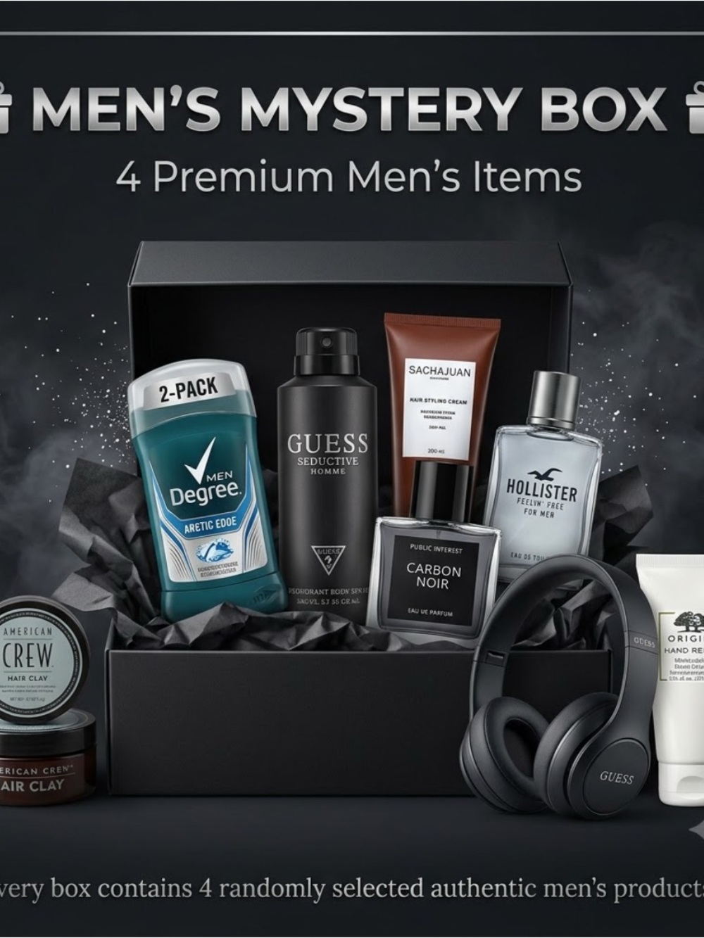 Guess Seductive Homme Grooming Set with Black & Silver Accents